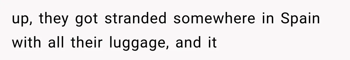 Couple Forces Their Fancy Wedding Ideas on Others, but Their Own Trip Becomes a Disaster up, they got stranded somewhere in Spain with all their luggage, and it