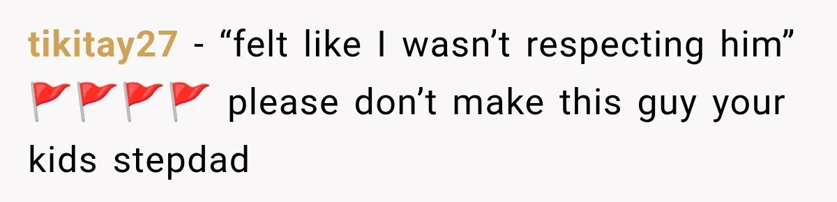 Widow Lets Sick Daughter Sleep On The Couch, But Her Boyfriend Says She’s Disrespecting Him tikitay27 − “felt like I wasn’t respecting him” 🚩🚩🚩🚩 please don’t make this guy your kids stepdad