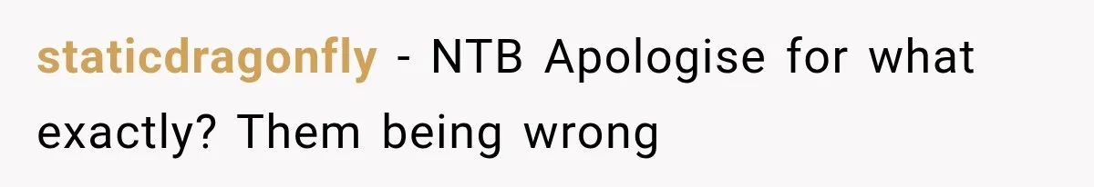 staticdragonfly − NTB Apologise for what exactly? Them being wrong