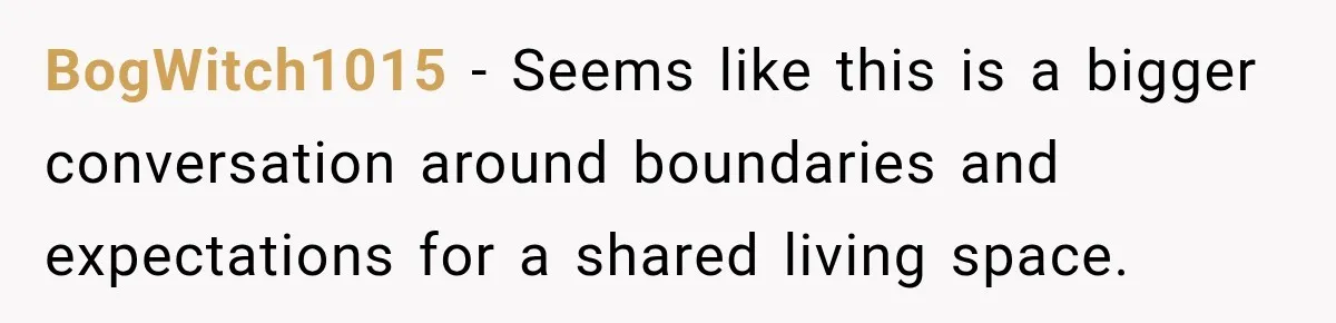 Stepson’s Girlfriend Moves In Half The Time, But His Parents Feel Like Invisible Roommates BogWitch1015 − Seems like this is a bigger conversation around boundaries and expectations for a shared living space.