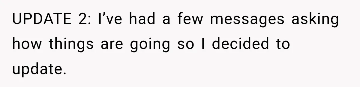 UPDATE 2: I’ve had a few messages asking how things are going so I decided to update.