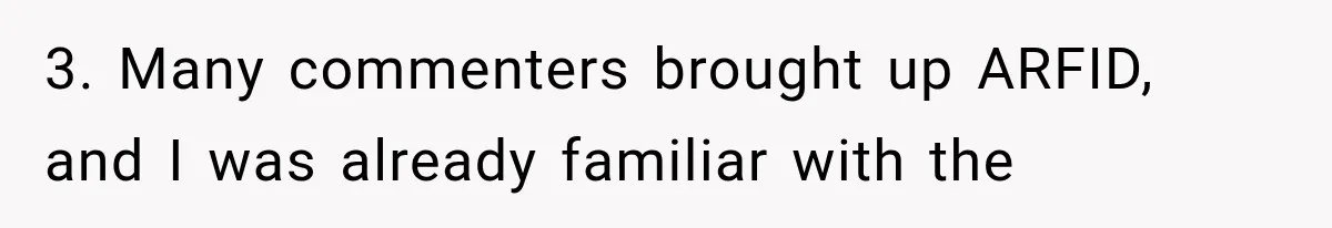 3. Many commenters brought up ARFID, and I was already familiar with the