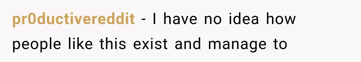 pr0ductivereddit − I have no idea how people like this exist and manage to