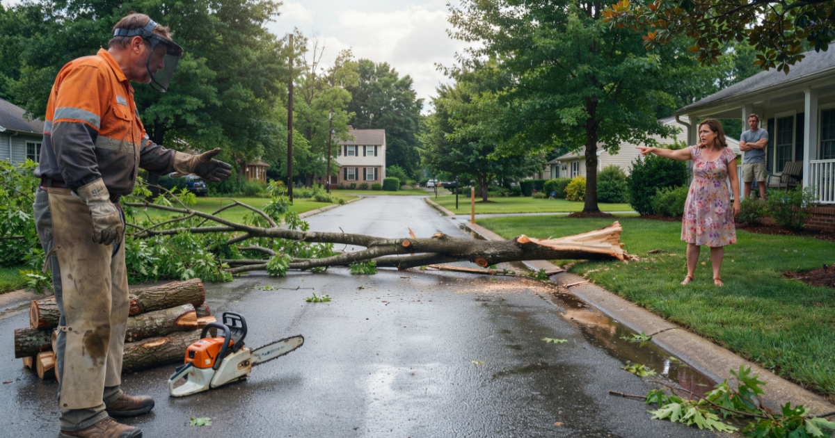 Neighbor Wouldn’t Stop Complaining About Storm Debris, So He Finally Told Her To Shut Up