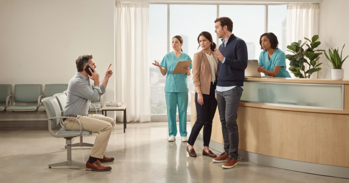 Man Screamed “I’m On The Phone!” At A Doctor’s Office, Then Became The Story Everyone Heard Man Screamed “I’m On The Phone!” At A Doctor’s Office, Then Became The Story Everyone Heard