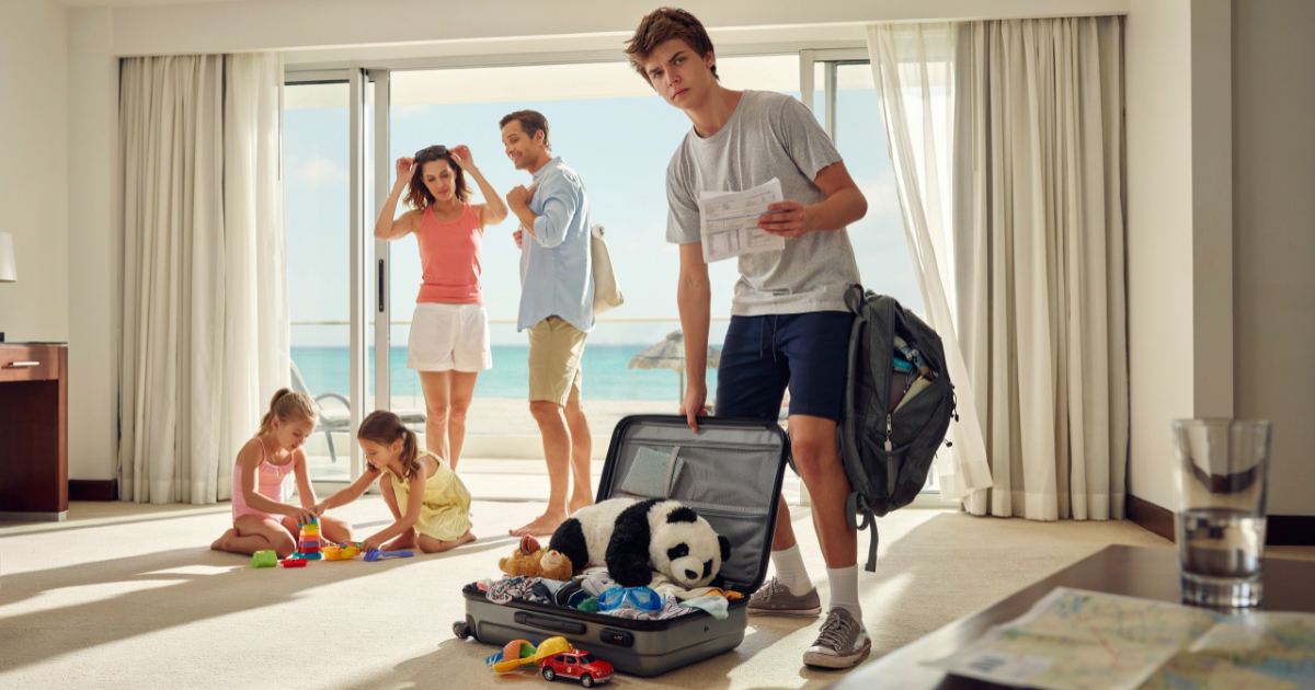 Teen Loses His Luggage Space While Family Expects 32 Hours of Vacation Babysitting