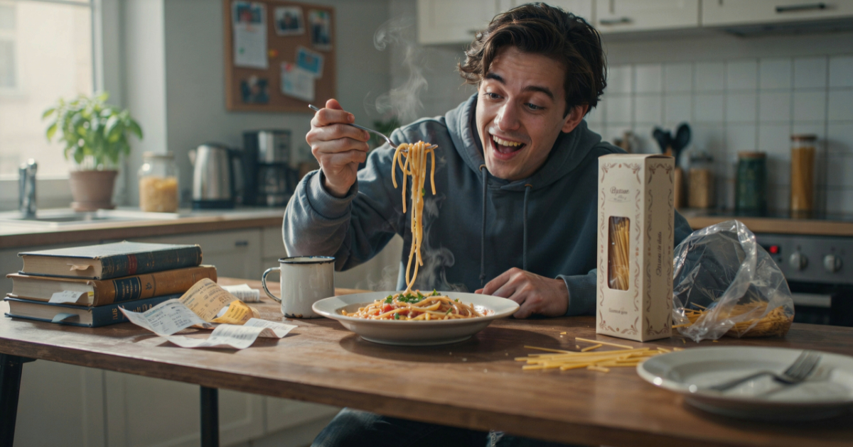 Student Tries “Rich People Pasta” Once and Realizes the Cheap Stuff Was Betraying Them