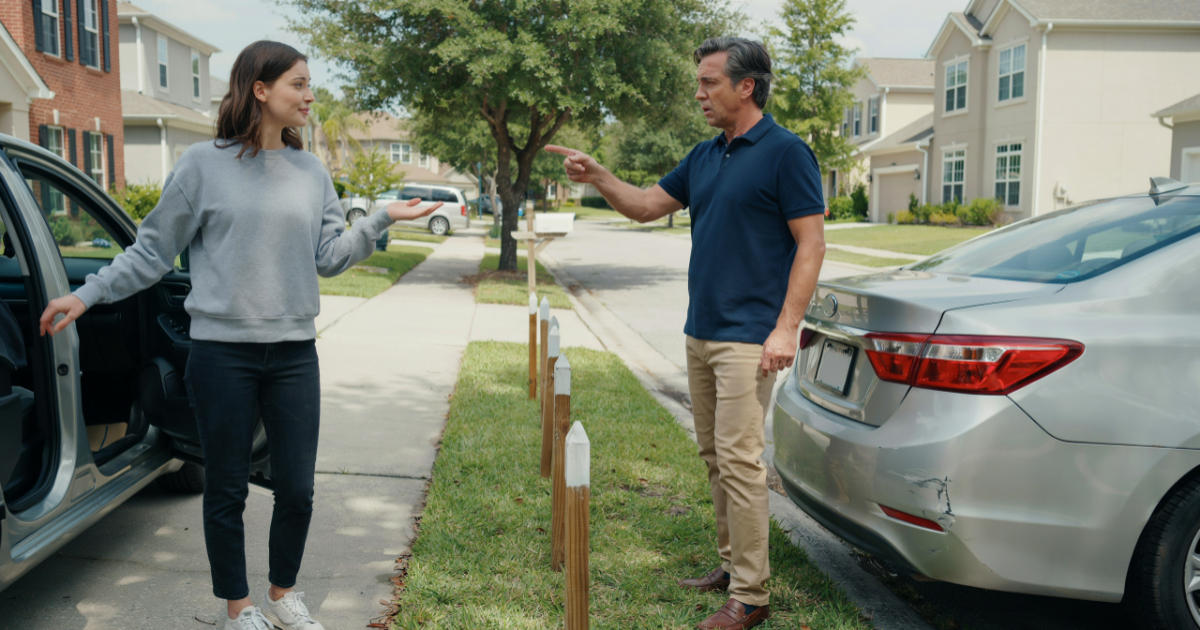 Woman Damaged Her Own Bumper And Somehow Decided It Was Her Neighbor's Fault Woman Damaged Her Own Bumper And Somehow Decided It Was Her Neighbor's Fault