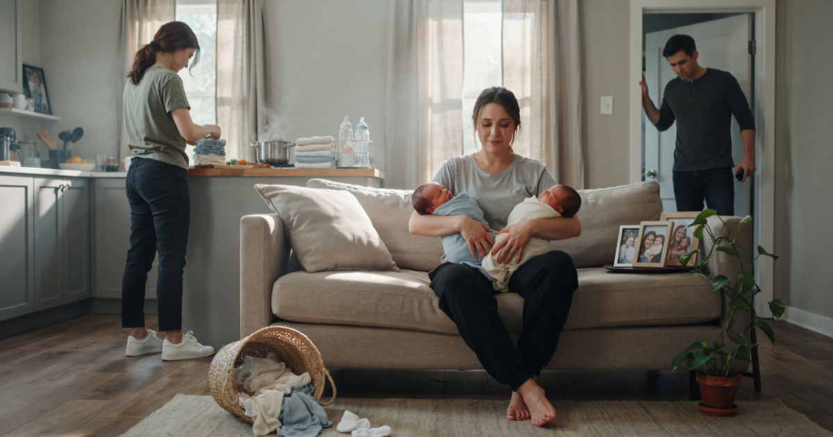 Sister Helps Recovering Mom After C-Section, Husband Gets Angry She “Made Him Look Bad”