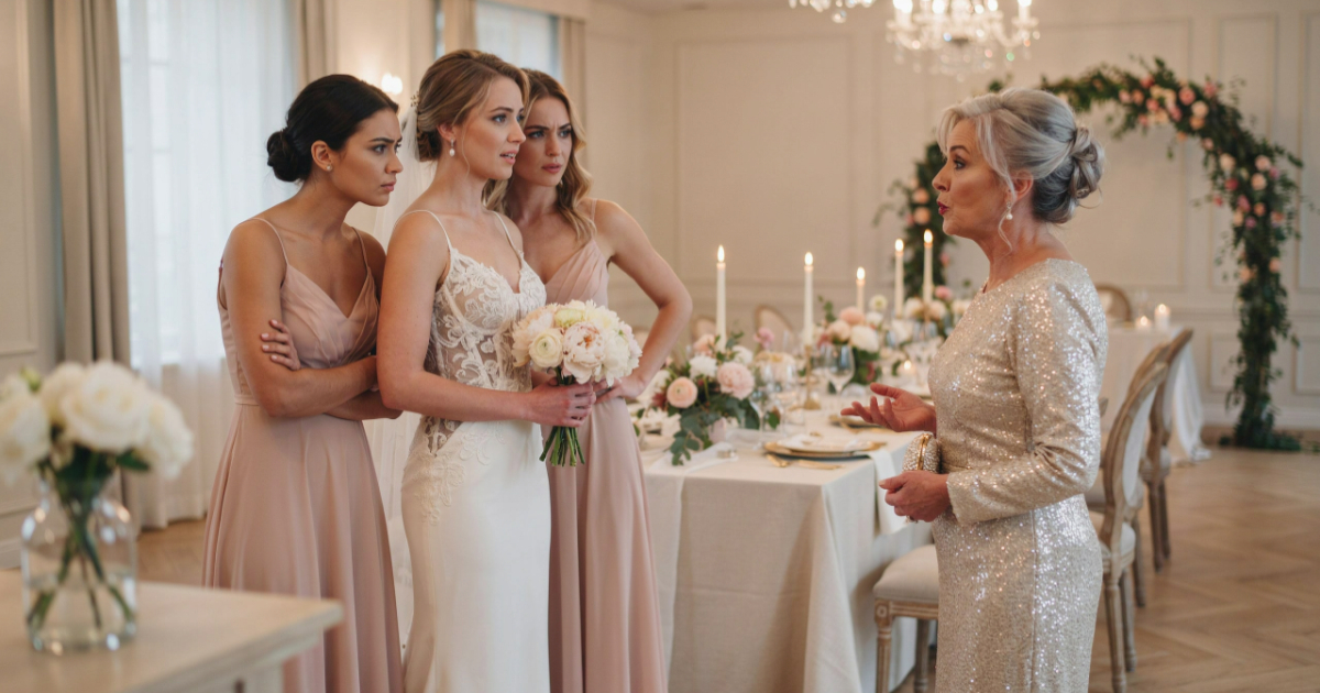 Mother-In-Law Wears a Nearly White Gown to the Wedding, But the Bridesmaids Had Other Plans