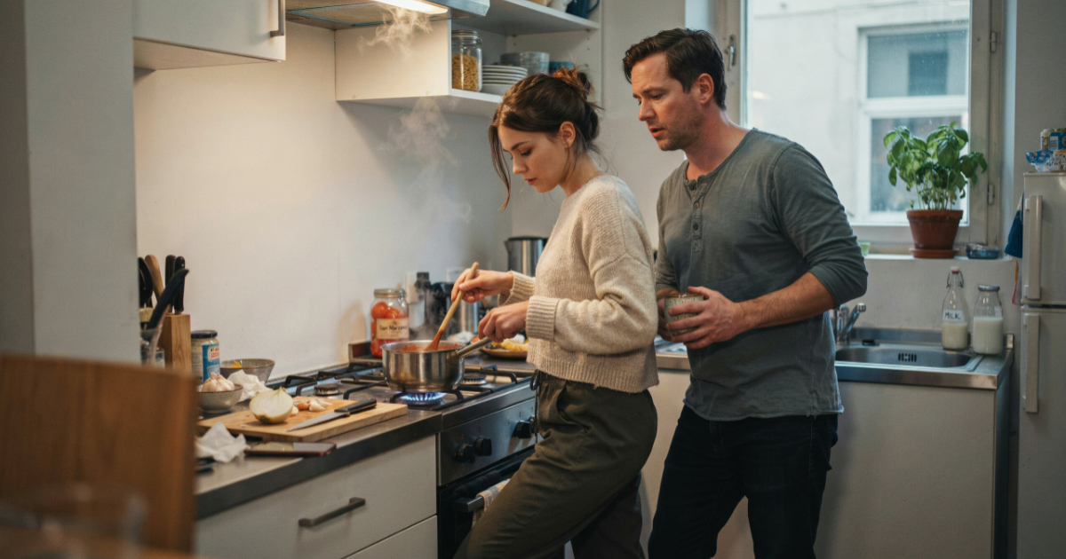 Roommate Always Stands Behind Her in the Kitchen, So She Considers Ending His Lease