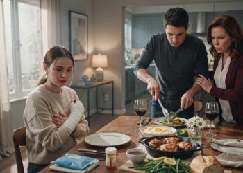 Woman Recovers From Surgery While Boyfriend Tries To Eat Her Dinner Too