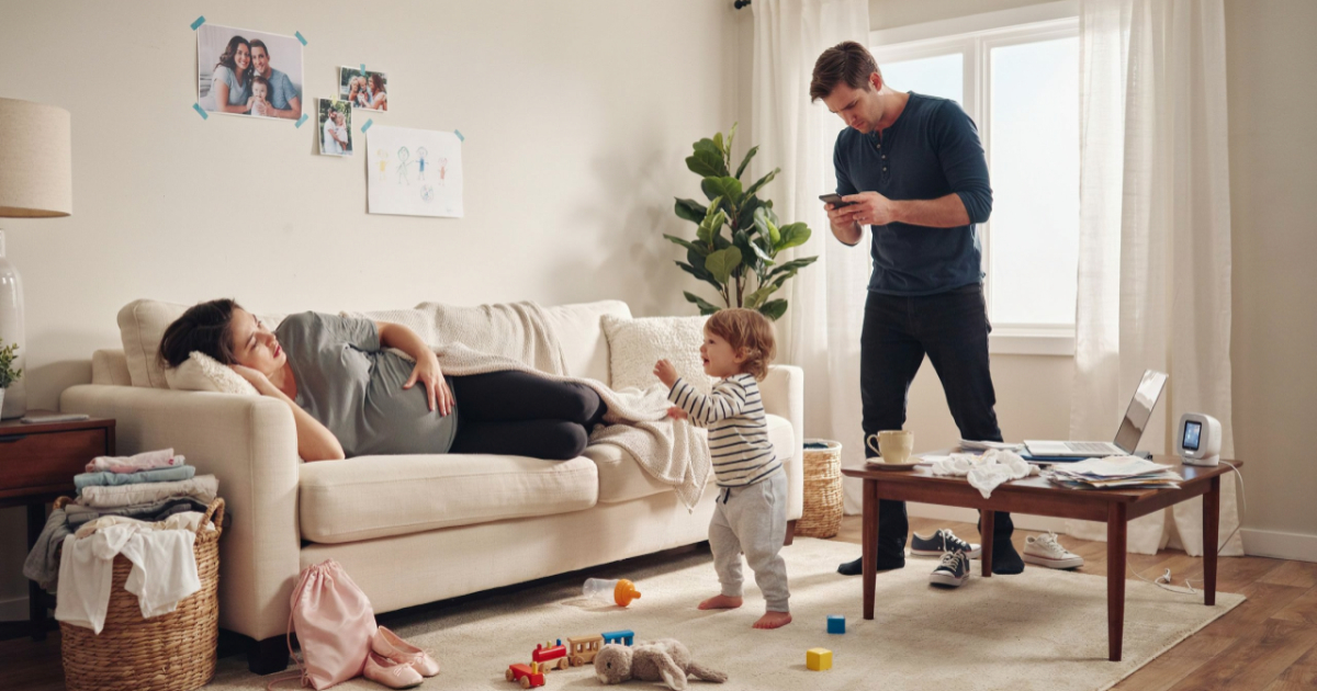 Pregnant Mom Begs Husband To Let Her Nap, But He Keeps Finding Ways To Wake Her