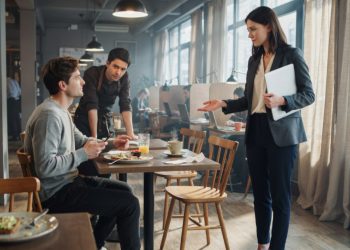 Woman Wants a Stranger’s Café Table for All-Day Meetings, but the Customer Refuses to Move