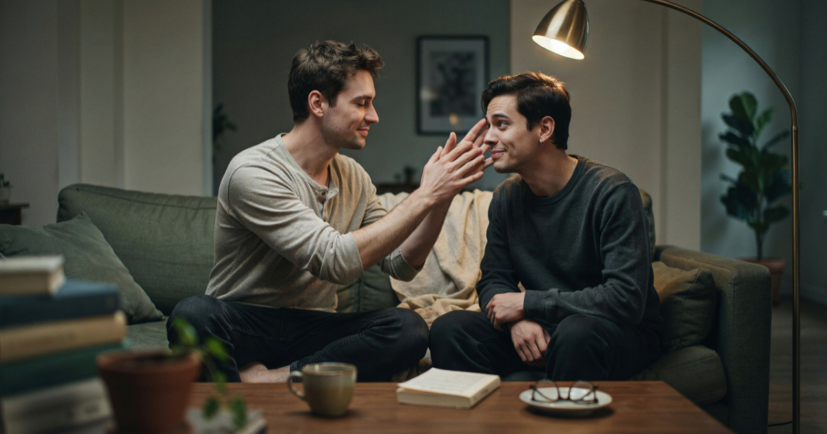 Blind Man Asks to Feel His Boyfriend’s Face, Then Says Something That Leaves Him Emotional