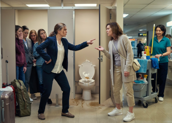 Woman Calls Out Airport “Karen” After She Pees on the Toilet Seat and Refuses to Clean It