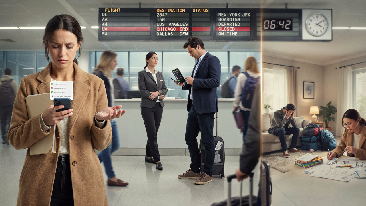 Husband Misses Expensive Flight, Then Gets Shocked When Wife Says “Not My Problem”