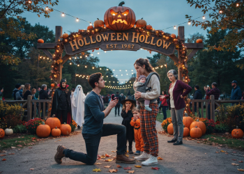 Woman Gets Dream Halloween Proposal at Theme Park, Until a Stranger Interrupts the Emotional Moment Woman Gets Dream Halloween Proposal at Theme Park, Until a Stranger Interrupts the Emotional Moment