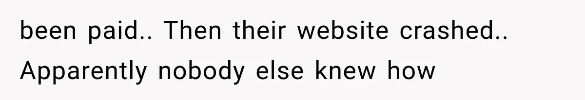 Wife Leaves Quiet Husband for Being “Unambitious,” Then Discovers He Built Her Family’s Empire been paid.. Then their website crashed.. Apparently nobody else knew how