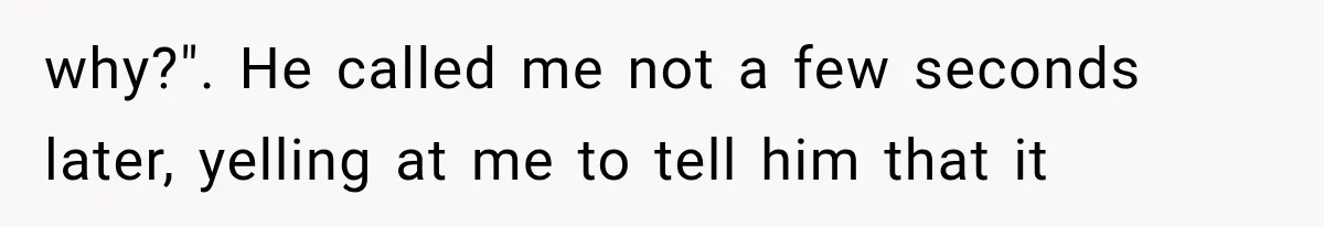 Father Gives His Classic Car to Stepson, Then Learns His Son Had Been Waiting for It His Entire Life why?". He called me not a few seconds later, yelling at me to tell him that it