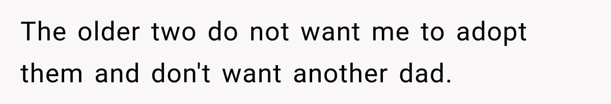Stepdad Respects His Stepchildren’s Wishes, But His Wife Says That Means He Doesn’t Love Them The older two do not want me to adopt them and don't want another dad.