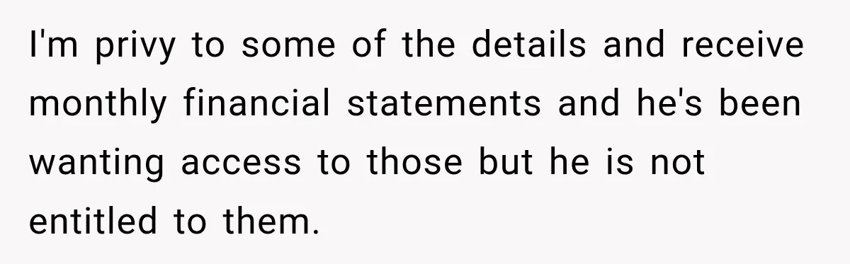 She Kept Suggesting Restaurants with Metal Detectors, and Her Armed Nephew Finally Asked Why I'm privy to some of the details and receive monthly financial statements and he's been wanting access to those but he is not entitled to them.