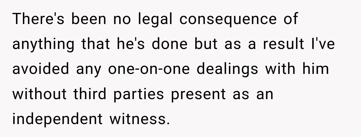 She Kept Suggesting Restaurants with Metal Detectors, and Her Armed Nephew Finally Asked Why There's been no legal consequence of anything that he's done but as a result I've avoided any one-on-one dealings with him without third parties present as an independent witness.
