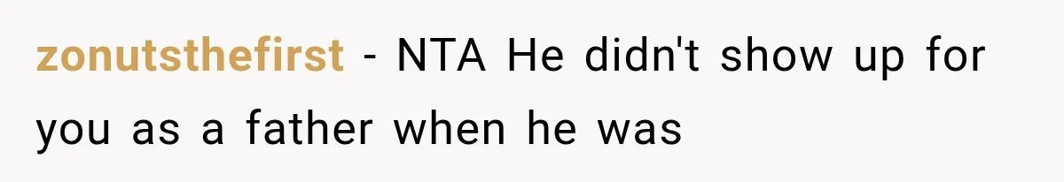 zonutsthefirst − NTA He didn't show up for you as a father when he was