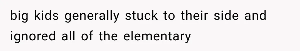 big kids generally stuck to their side and ignored all of the elementary