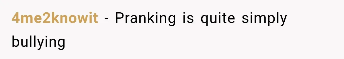 4me2knowit − Pranking is quite simply bullying