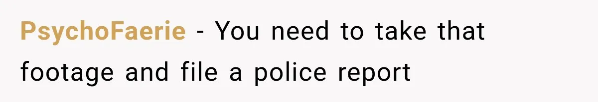 PsychoFaerie − You need to take that footage and file a police report