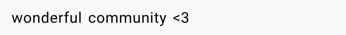 wonderful community <3