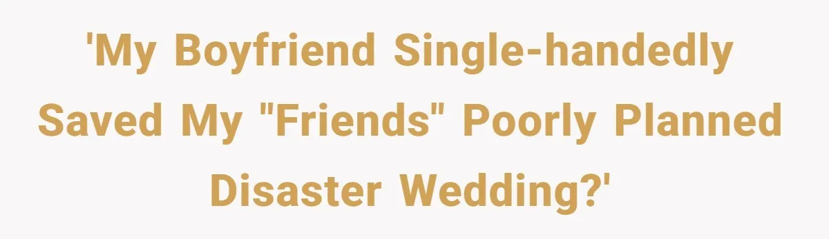 'My boyfriend single-handedly saved my "friends" poorly planned disaster wedding?'