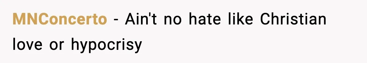 MNConcerto − Ain't no hate like Christian love or hypocrisy