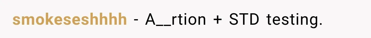 smokeseshhhh − A__rtion + STD testing.