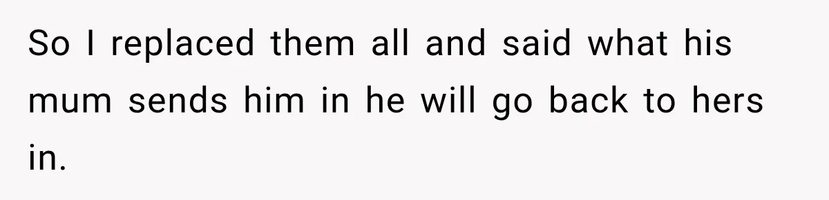 She Was Told She Wasn’t His Parent, So She Finally Stopped Doing All the Parenting So I replaced them all and said what his mum sends him in he will go back to hers in.