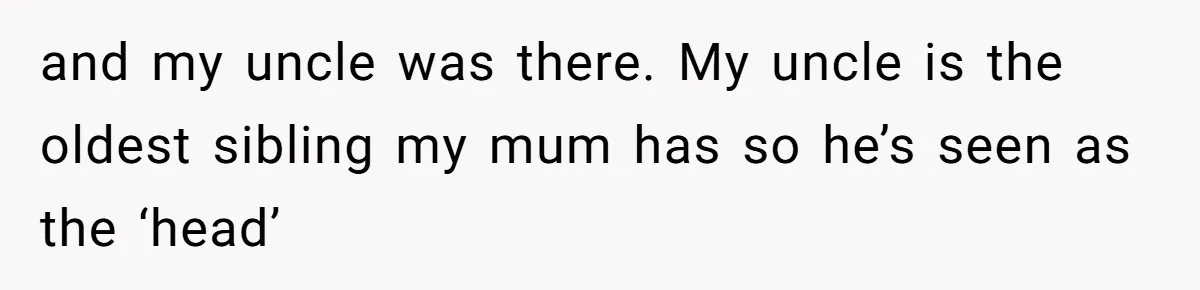 Woman’s Cousin Blames Her for an Unhappy Arranged Marriage After Discovering She Secretly Chose Love and my uncle was there. My uncle is the oldest sibling my mum has so he’s seen as the ‘head’