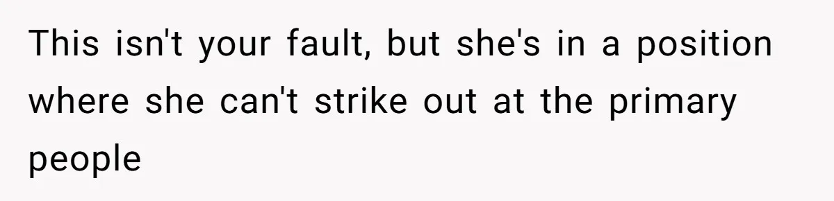 Woman’s Cousin Blames Her for an Unhappy Arranged Marriage After Discovering She Secretly Chose Love This isn't your fault, but she's in a position where she can't strike out at the primary people