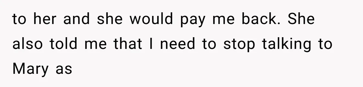 Sister-In-Law Tries to Hijack a Halloween Vow Renewal, Then Gets Locked Out of the Venue to her and she would pay me back. She also told me that I need to stop talking to Mary as
