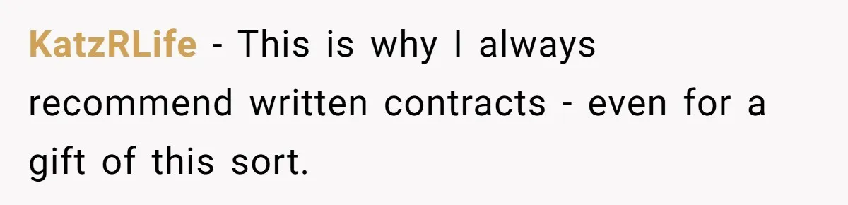 Couple Uninvites Their Wedding Musician, Then Gets Sued for Expecting Him to Perform Free KatzRLife − This is why I always recommend written contracts - even for a gift of this sort.