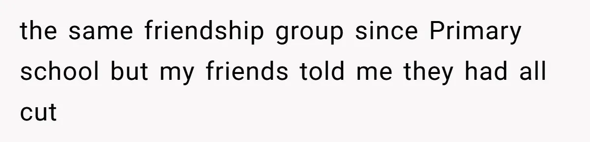 Woman Leaves Wedding After Friend Seats Her Beside the Ex Who Assaulted Their Daughter the same friendship group since Primary school but my friends told me they had all cut