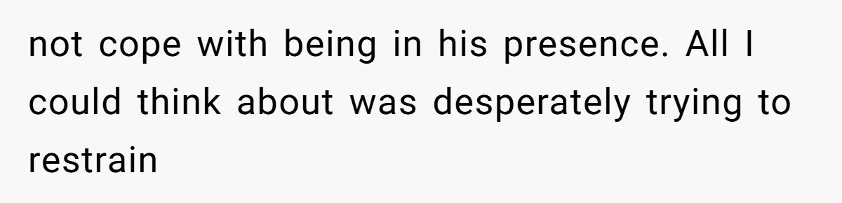 Woman Leaves Wedding After Friend Seats Her Beside the Ex Who Assaulted Their Daughter not cope with being in his presence. All I could think about was desperately trying to restrain
