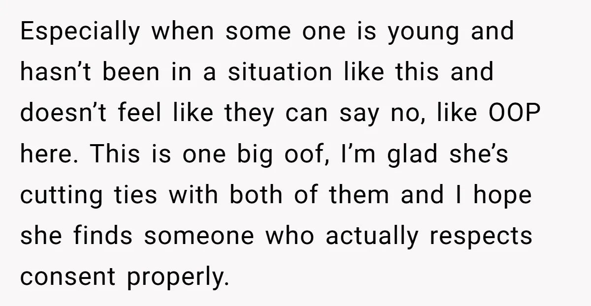 She Thought Her Boyfriend and Best Friend Were Sharing a Wild Joke, Until They Actually Slept Together Especially when some one is young and hasn’t been in a situation like this and doesn’t feel like they can say no, like OOP here. This is one big oof,...