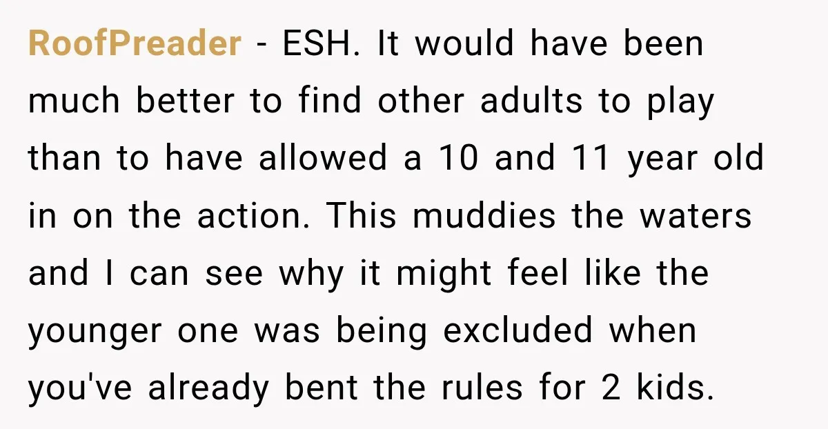 RoofPreader − ESH. It would have been much better to find other adults to play than to have allowed a 10 and 11 year old in on the action. This...