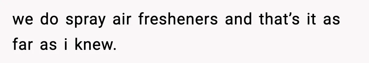 Hotel Worker Discovers Why One Room Is Reserved For The Same Guest Forever we do spray air fresheners and that’s it as far as i knew.