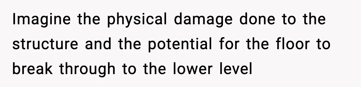 Hotel Worker Discovers Why One Room Is Reserved For The Same Guest Forever Imagine the physical damage done to the structure and the potential for the floor to break through to the lower level