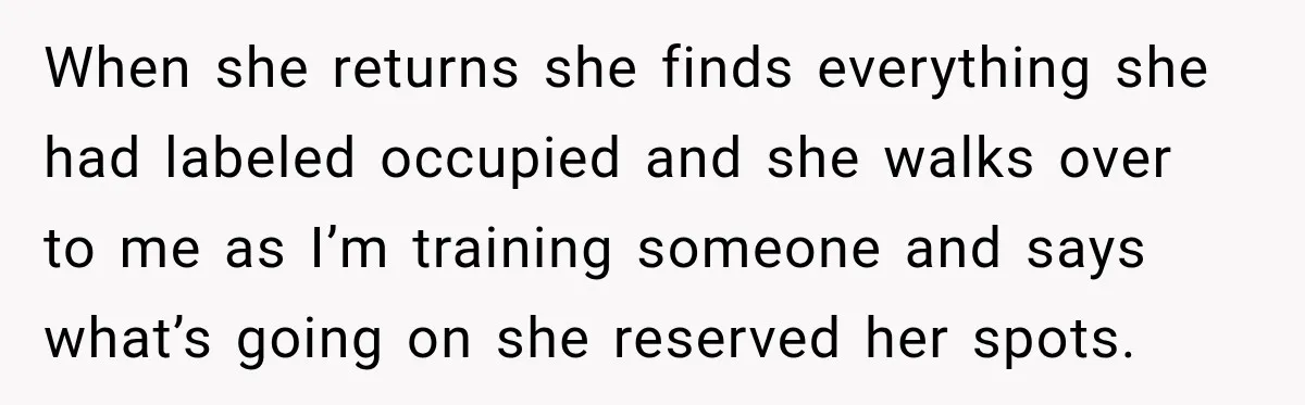 Gym Woman Marks Equipment With Lipstick, Then Gets A Lesson In Gym Etiquette When she returns she finds everything she had labeled occupied and she walks over to me as I’m training someone and says what’s going on she reserved her spots.