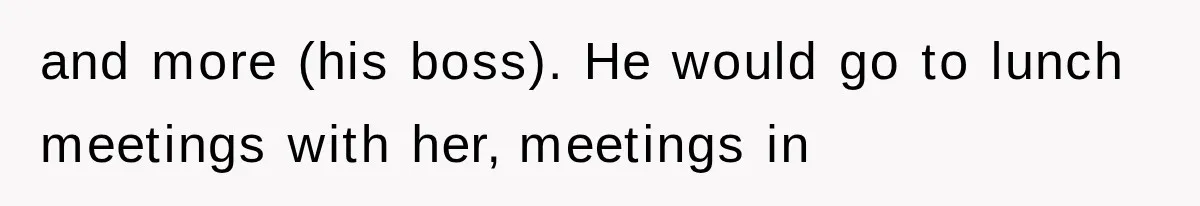 Young Pool Manager Gets Rejected for Boss Job, Then Exposes the Man Who Replaced Her and more (his boss). He would go to lunch meetings with her, meetings in