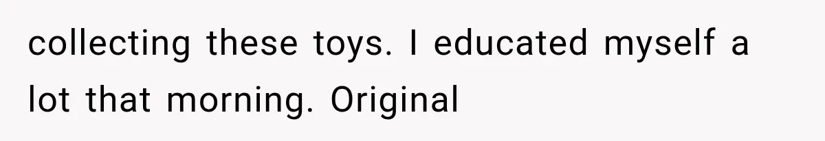 Woman Finds Cousin Selling Her Childhood Toys Online After Pretending to Reconnect With Her Daughter collecting these toys. I educated myself a lot that morning. Original