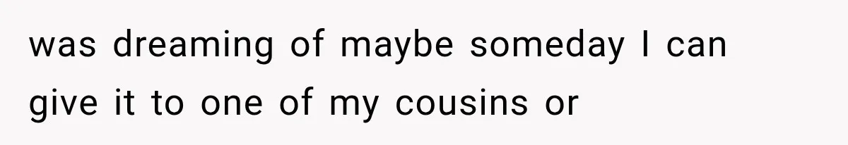 Woman Falls in Love With Gifted Wedding Dress, Until Aunt Reveals Her Hidden Plan was dreaming of maybe someday I can give it to one of my cousins or